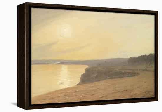Sunset, Near Bournemouth, 1899 (Oil on Card)-James Hayllar-Framed Premier Image Canvas
