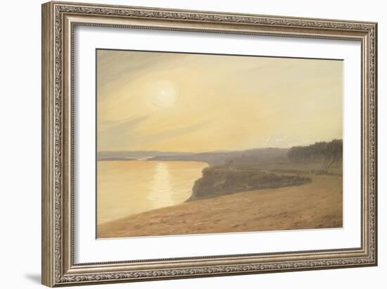 Sunset, Near Bournemouth, 1899 (Oil on Card)-James Hayllar-Framed Giclee Print