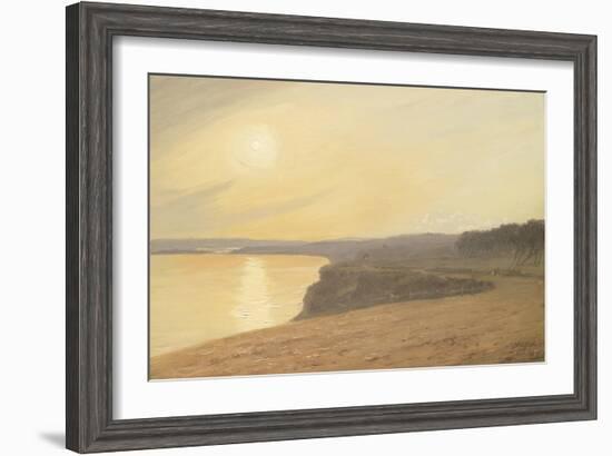 Sunset, Near Bournemouth, 1899 (Oil on Card)-James Hayllar-Framed Giclee Print