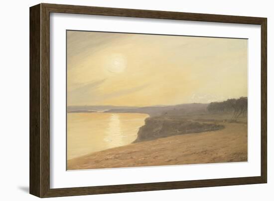 Sunset, Near Bournemouth, 1899 (Oil on Card)-James Hayllar-Framed Giclee Print