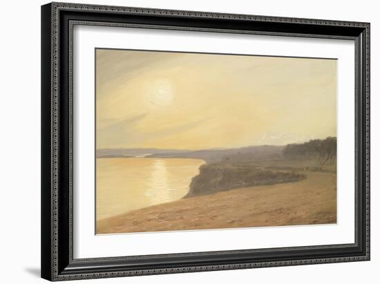 Sunset, Near Bournemouth, 1899 (Oil on Card)-James Hayllar-Framed Giclee Print