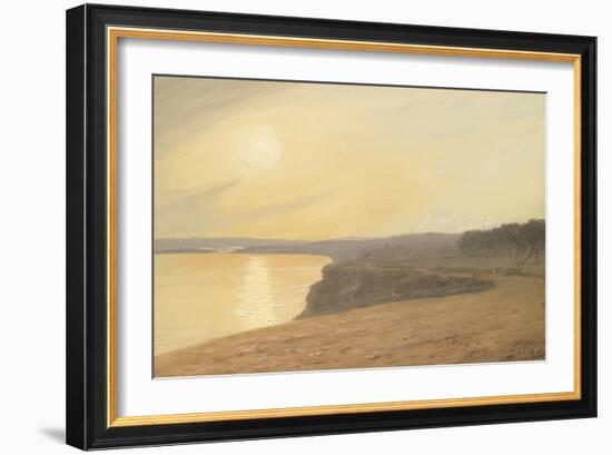 Sunset, Near Bournemouth, 1899 (Oil on Card)-James Hayllar-Framed Giclee Print