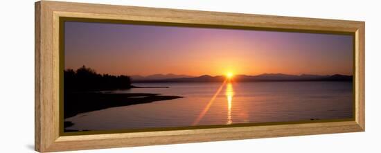 Sunset Near Burlington Vermont USA-null-Framed Stretched Canvas