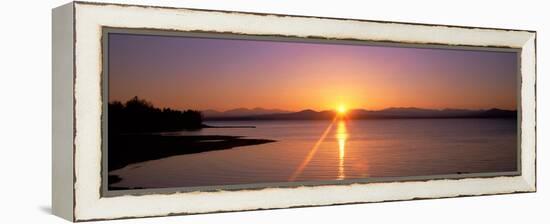 Sunset Near Burlington Vermont USA-null-Framed Stretched Canvas