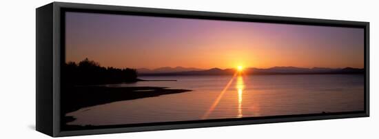 Sunset Near Burlington Vermont USA-null-Framed Stretched Canvas