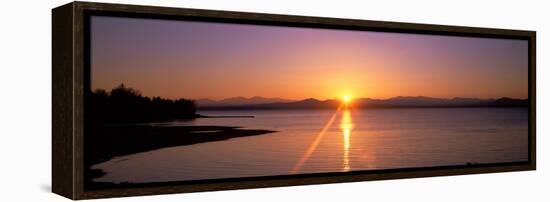 Sunset Near Burlington Vermont USA-null-Framed Stretched Canvas