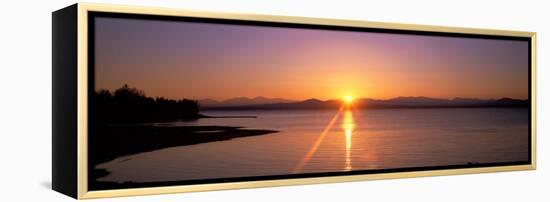 Sunset Near Burlington Vermont USA-null-Framed Stretched Canvas