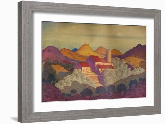 'Sunset near Colliure', c20th century-Derwent Lees-Framed Giclee Print