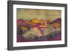 'Sunset near Colliure', c20th century-Derwent Lees-Framed Giclee Print