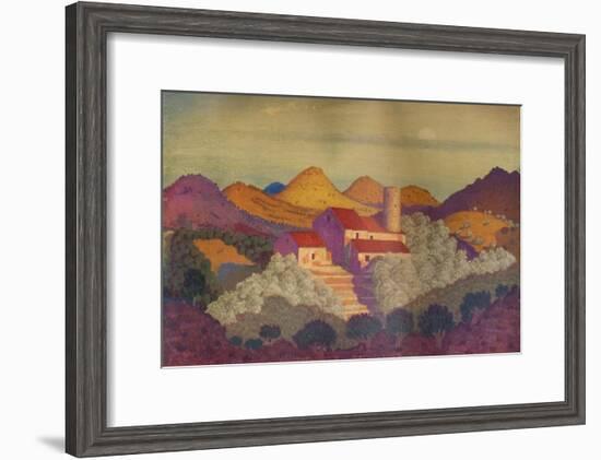 'Sunset near Colliure', c20th century-Derwent Lees-Framed Giclee Print