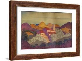 'Sunset near Colliure', c20th century-Derwent Lees-Framed Giclee Print