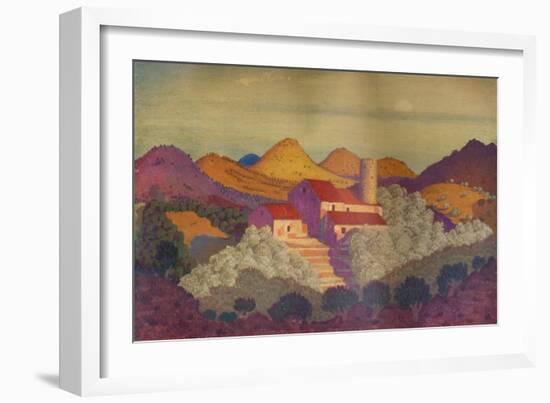 'Sunset near Colliure', c20th century-Derwent Lees-Framed Giclee Print