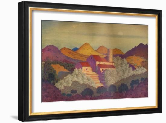 'Sunset near Colliure', c20th century-Derwent Lees-Framed Giclee Print