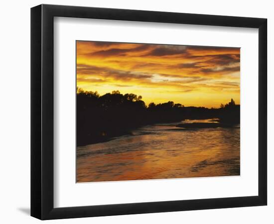 Sunset near Rexburg, Snake River, Idaho, USA-Charles Gurche-Framed Photographic Print