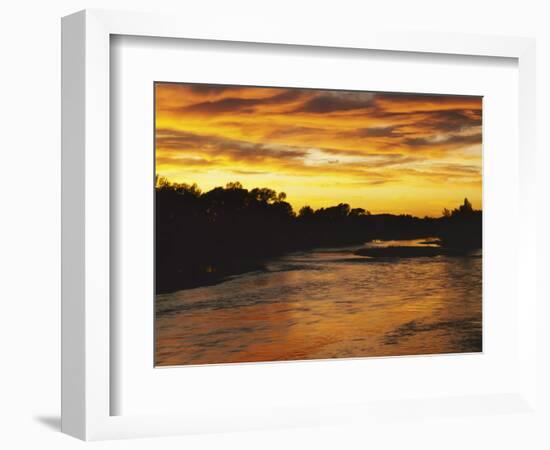 Sunset near Rexburg, Snake River, Idaho, USA-Charles Gurche-Framed Photographic Print