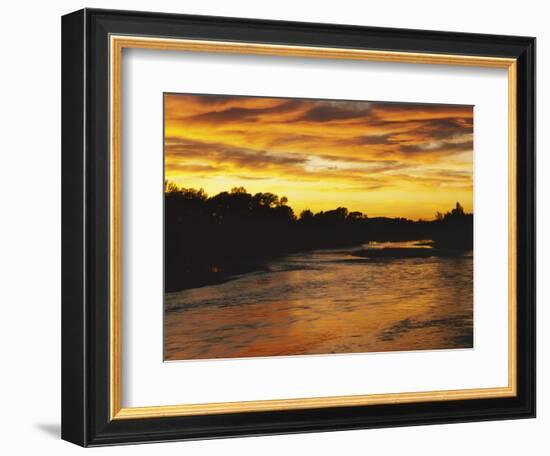 Sunset near Rexburg, Snake River, Idaho, USA-Charles Gurche-Framed Photographic Print