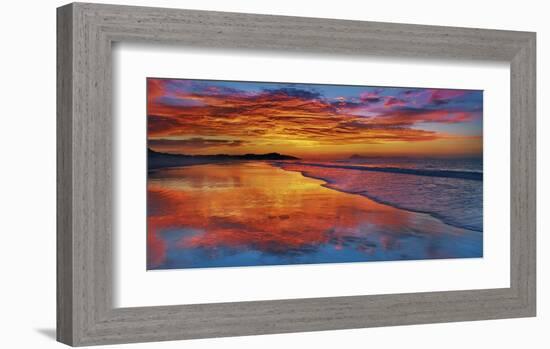 Sunset, North Island, New Zealand-Frank Krahmer-Framed Giclee Print