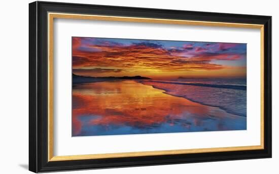 Sunset, North Island, New Zealand-Frank Krahmer-Framed Giclee Print