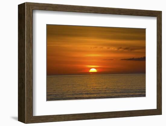 Sunset, ocean, Heceta Beach, Oregon Coast, Oregon, USA.-Michel Hersen-Framed Photographic Print