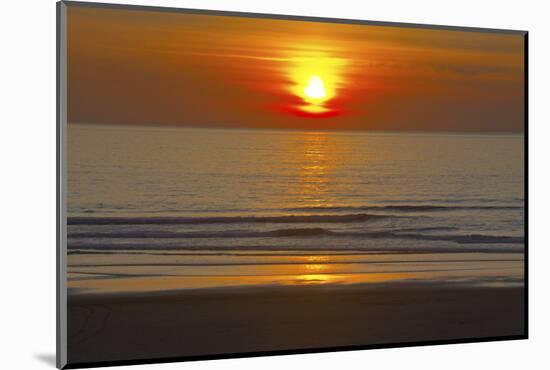 Sunset, ocean, Heceta Beach, Oregon Coast, Oregon, USA.-Michel Hersen-Mounted Photographic Print