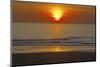 Sunset, ocean, Heceta Beach, Oregon Coast, Oregon, USA.-Michel Hersen-Mounted Photographic Print