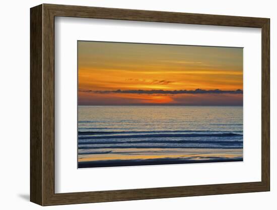 Sunset, ocean, Heceta Beach, Oregon Coast, Oregon, USA.-Michel Hersen-Framed Photographic Print