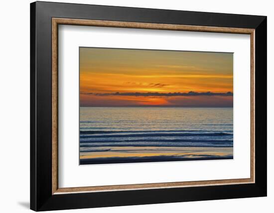 Sunset, ocean, Heceta Beach, Oregon Coast, Oregon, USA.-Michel Hersen-Framed Photographic Print