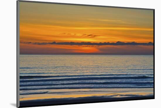 Sunset, ocean, Heceta Beach, Oregon Coast, Oregon, USA.-Michel Hersen-Mounted Photographic Print