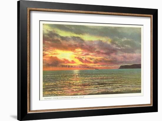 Sunset off Point Poma, San Diego, California-null-Framed Art Print