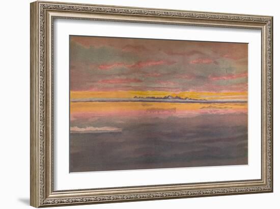 'Sunset off the North Coast of Asia, North of the Mouth of the Chatanga, 1893, (1897)-Fridtjof Nansen-Framed Giclee Print