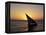 Sunset on a Felucca Fishing Boat, Tunisia-Michele Molinari-Framed Premier Image Canvas