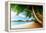 Sunset on Beach Anse Takamaka of Mahe Island, Seychelles-Iakov Kalinin-Framed Premier Image Canvas