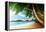 Sunset on Beach Anse Takamaka of Mahe Island, Seychelles-Iakov Kalinin-Framed Premier Image Canvas