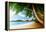 Sunset on Beach Anse Takamaka of Mahe Island, Seychelles-Iakov Kalinin-Framed Premier Image Canvas