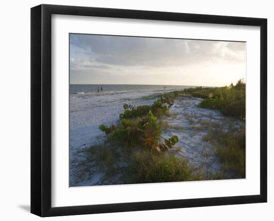 Sunset on Beach, Sanibel Island, Gulf Coast, Florida, United States of America, North America-Robert Harding-Framed Photographic Print