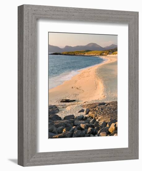 Sunset on Borve Beach, Isle of Harris, Hebrides, Scotland, UK-Nadia Isakova-Framed Photographic Print