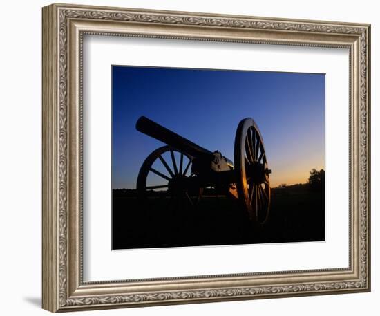 Sunset on Cannon in Manassas Battlefield Park, Prince William County, Virginia, USA-Kenneth Garrett-Framed Photographic Print