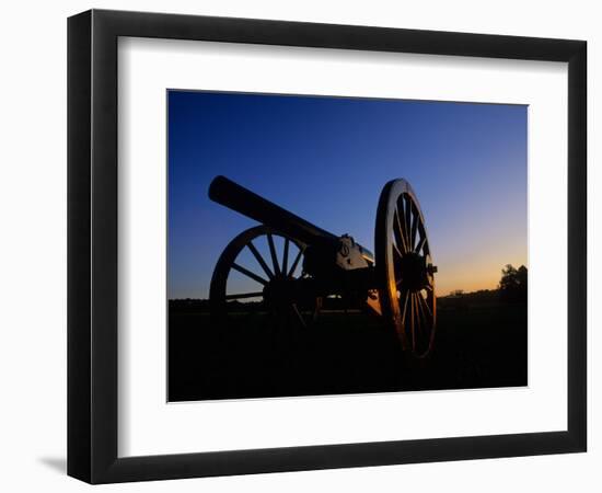 Sunset on Cannon in Manassas Battlefield Park, Prince William County, Virginia, USA-Kenneth Garrett-Framed Photographic Print