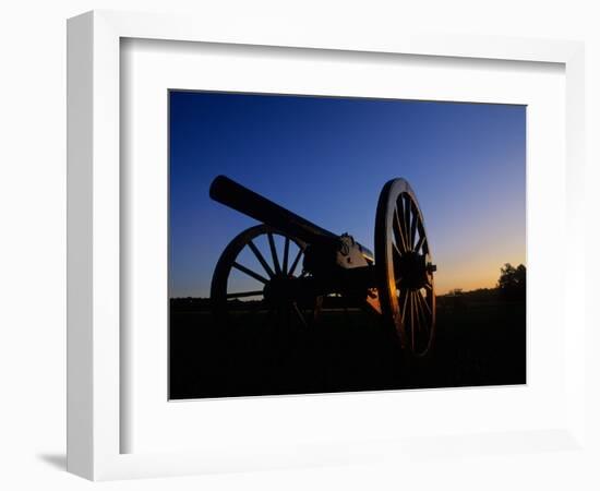 Sunset on Cannon in Manassas Battlefield Park, Prince William County, Virginia, USA-Kenneth Garrett-Framed Photographic Print