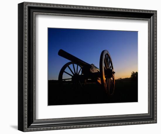 Sunset on Cannon in Manassas Battlefield Park, Prince William County, Virginia, USA-Kenneth Garrett-Framed Photographic Print