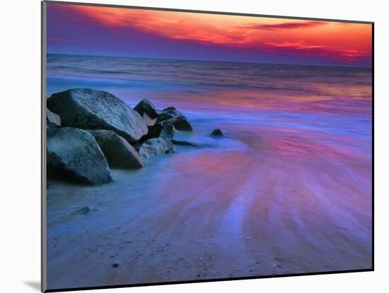 Sunset on Delaware Bay, Cape May, New Jersey, Usa-Jay O'brien-Mounted Photographic Print