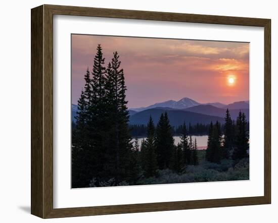 Sunset on Echo Lake, Mount Evans Scenic and Historic Byway, Colorado-Maresa Pryor-Luzier-Framed Photographic Print