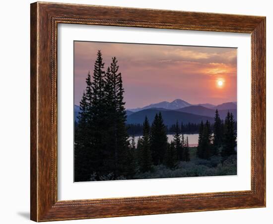 Sunset on Echo Lake, Mount Evans Scenic and Historic Byway, Colorado-Maresa Pryor-Luzier-Framed Photographic Print