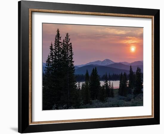 Sunset on Echo Lake, Mount Evans Scenic and Historic Byway, Colorado-Maresa Pryor-Luzier-Framed Photographic Print