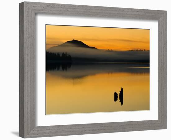 Sunset on Lake Quinault, Olympic National Park, Washington, USA-Trish Drury-Framed Photographic Print