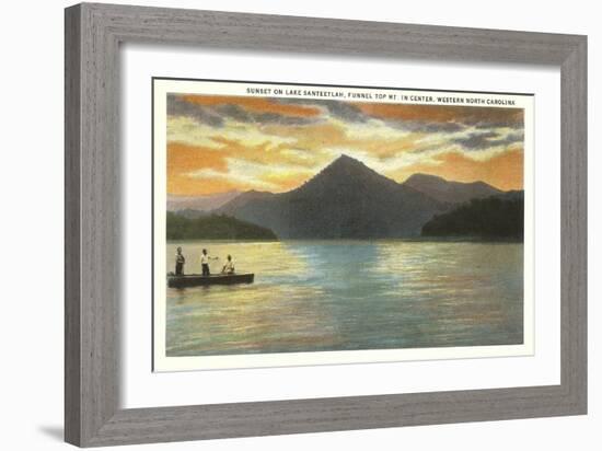 Sunset on Lake Santeetlah, North Carolina-null-Framed Art Print