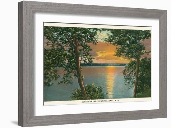 Sunset on Lake Winnipesaukee, New Hampshire-null-Framed Art Print