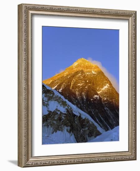 Sunset on Mount Everest, 8850M, Solu Khumbu Everest Region, Sagarmatha National Park, Himalayas-Christian Kober-Framed Photographic Print