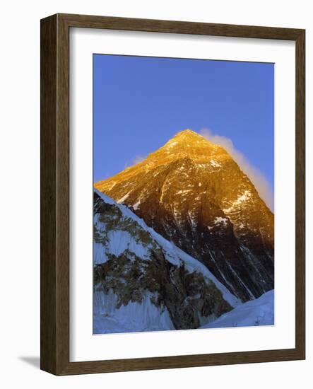 Sunset on Mount Everest, 8850M, Solu Khumbu Everest Region, Sagarmatha National Park, Himalayas-Christian Kober-Framed Photographic Print