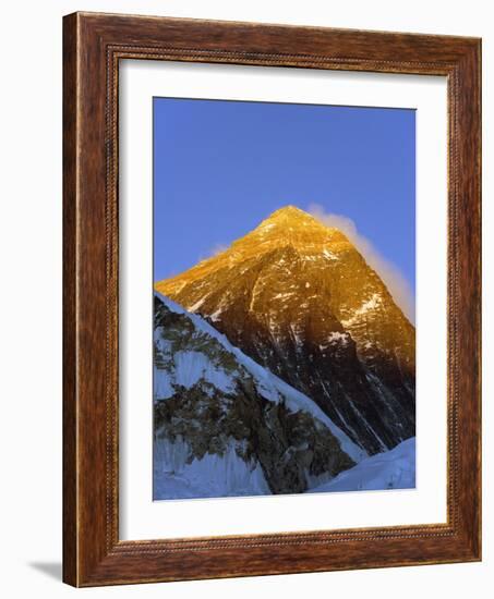 Sunset on Mount Everest, 8850M, Solu Khumbu Everest Region, Sagarmatha National Park, Himalayas-Christian Kober-Framed Photographic Print